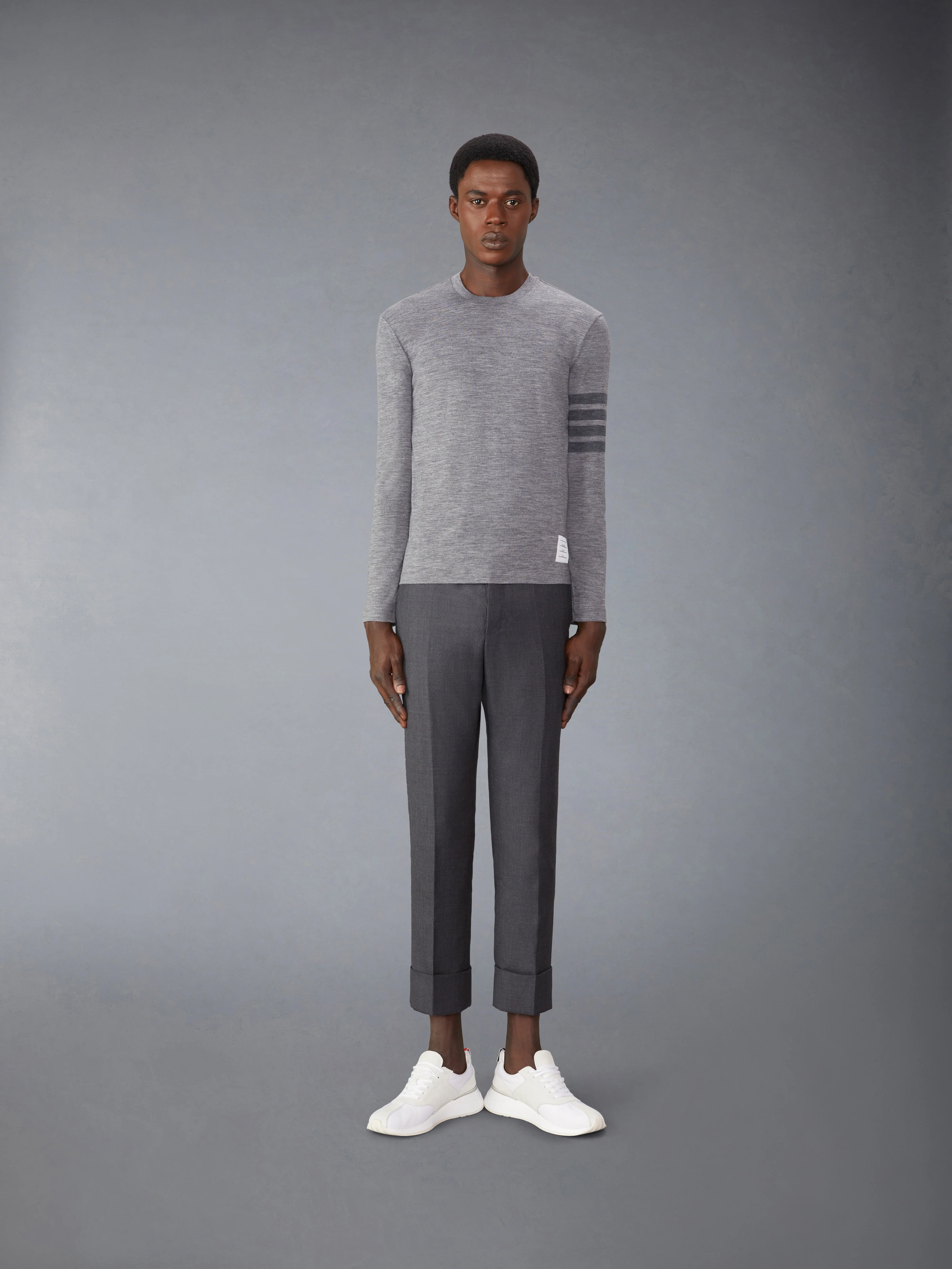 Wool Jersey 4-Bar Long Sleeve Tee - Image 3