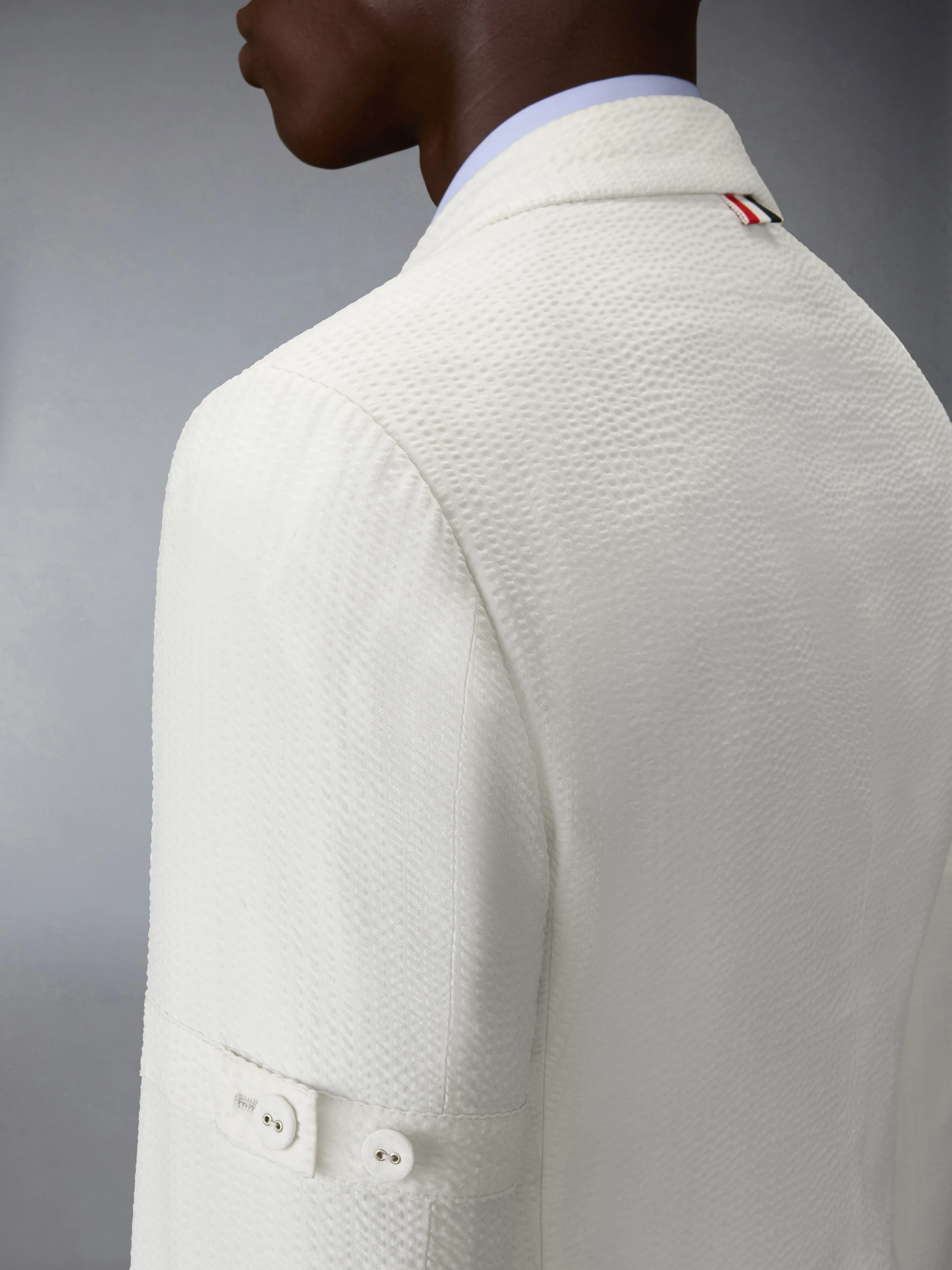 WOOL SEERSUCKER TENNIS EMBROIDERY SPORTCOAT WITH ARMBANDS - Image 4