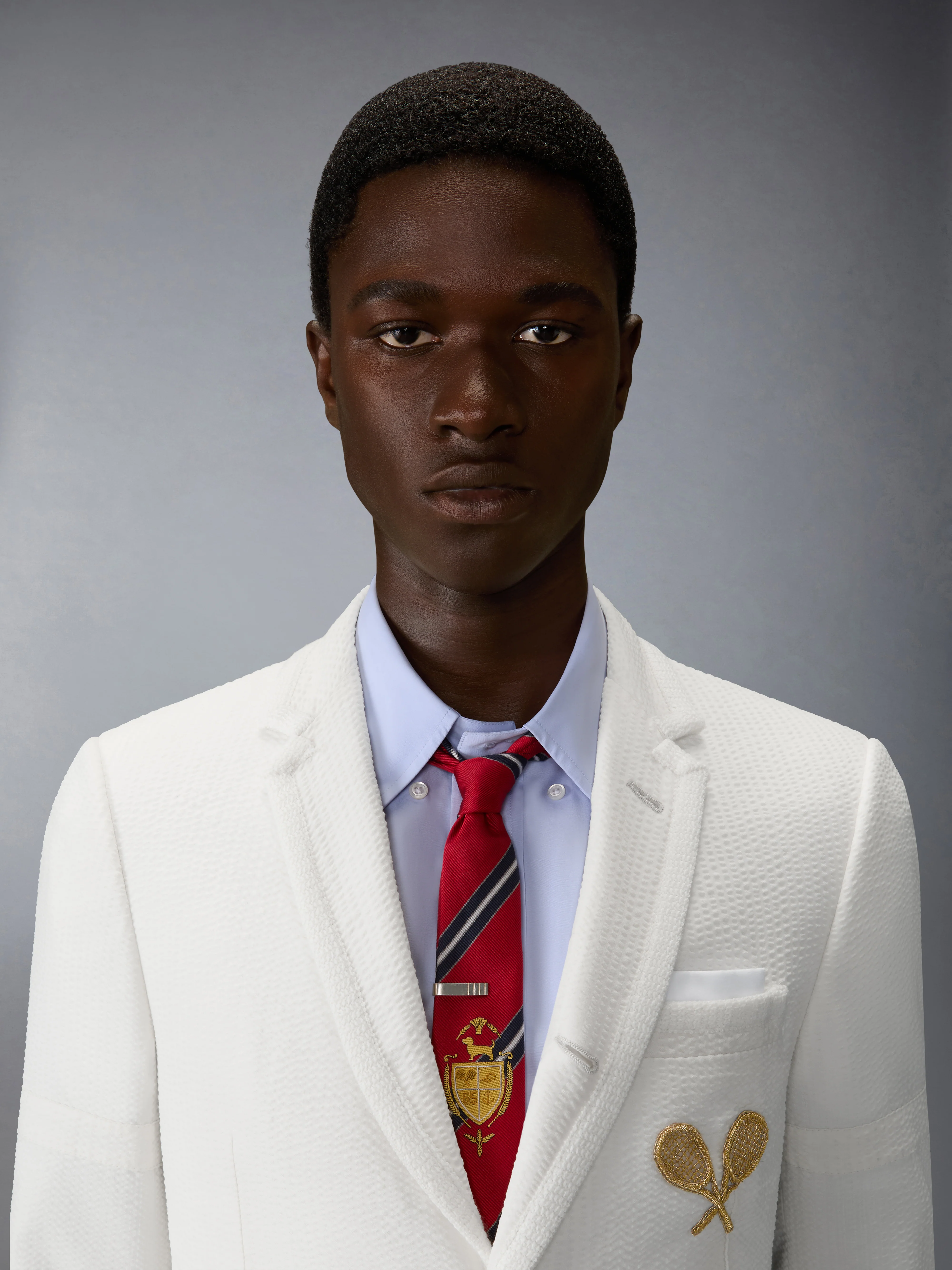 WOOL SEERSUCKER TENNIS EMBROIDERY SPORTCOAT WITH ARMBANDS - Image 6