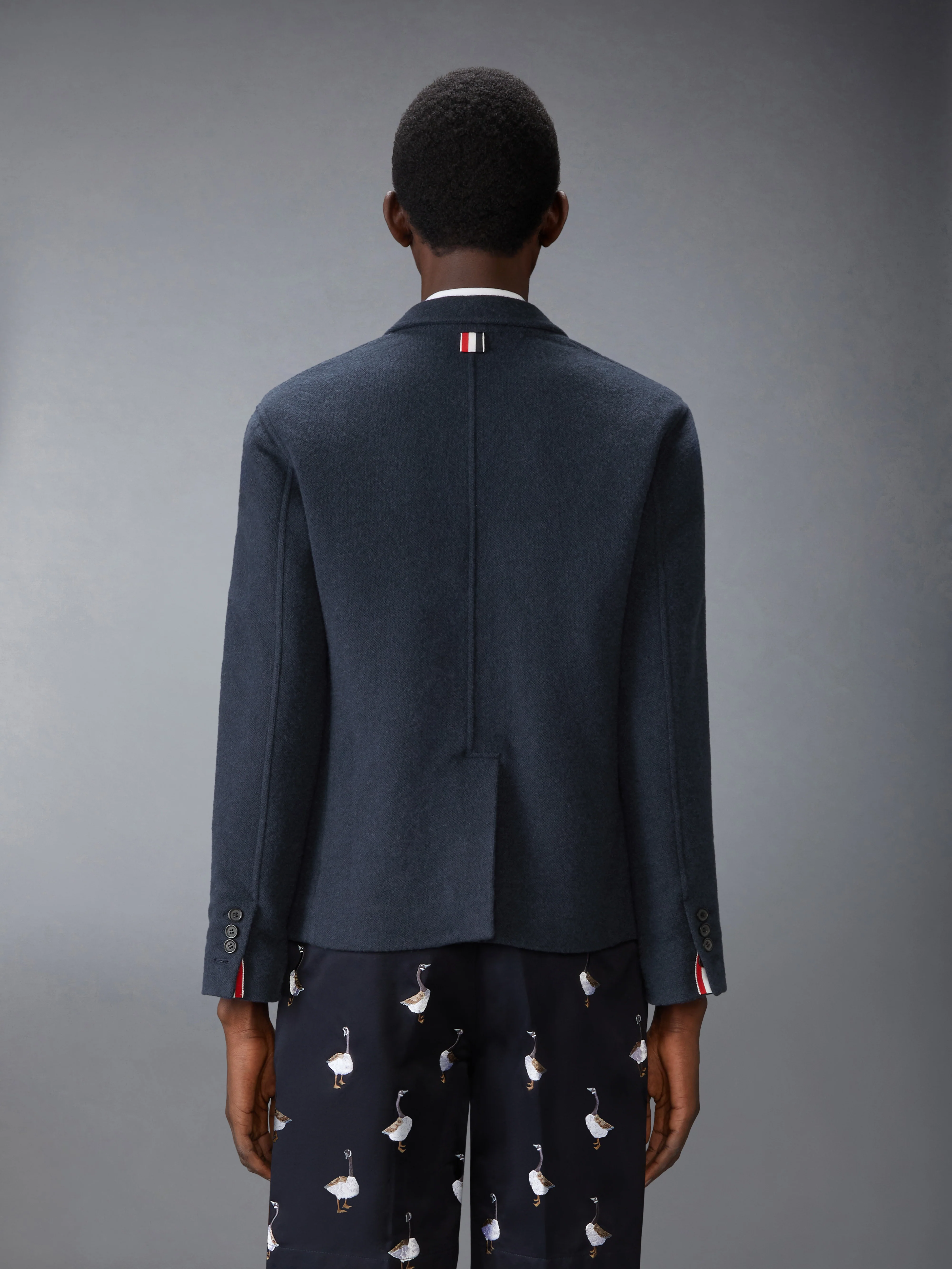 WOOL SILK PIQUE SACK JACKET - Image 2