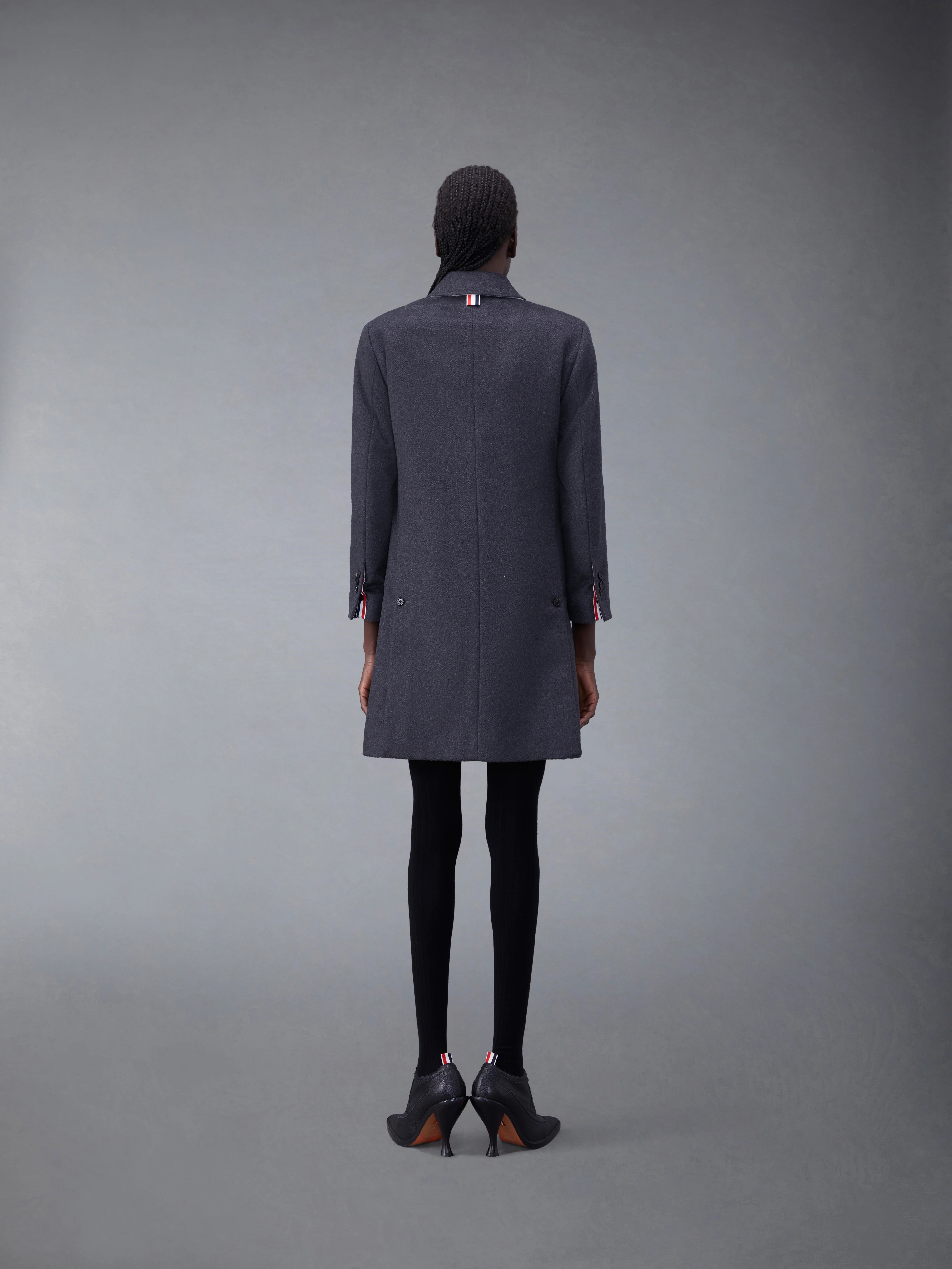 ZIBELINE MELANGE CASHMERE CLASSIC BAL COLLAR OVERCOAT - Image 2